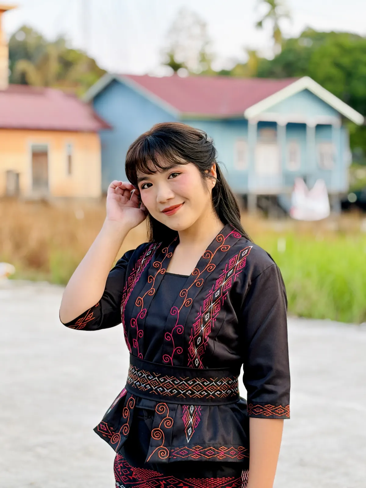 Kebaya Motif Lakaq, Matent Pune, Daun Panukng